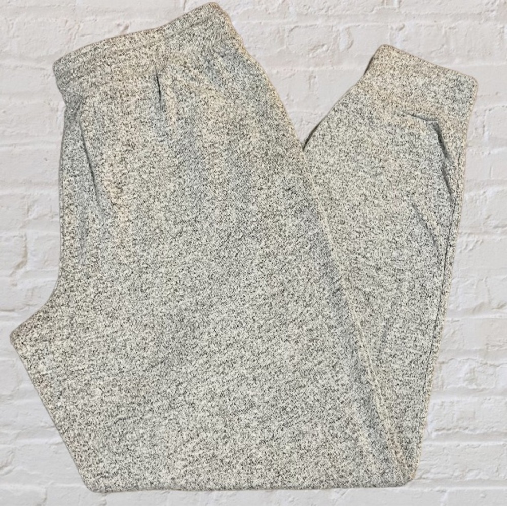 Olive & Oak Heathered Gray Green Elastic Drawstring Waist Joggers Pajama Pants